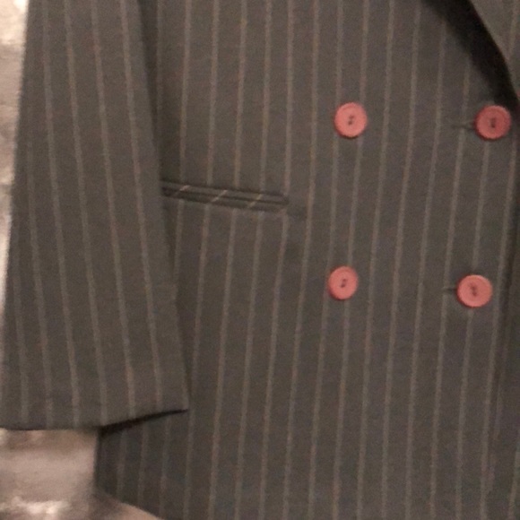 SOLD STYLISH LONGTAILORED JACKET IN LAMÉ TENNIS-STRIPES - Picture 4 of 7